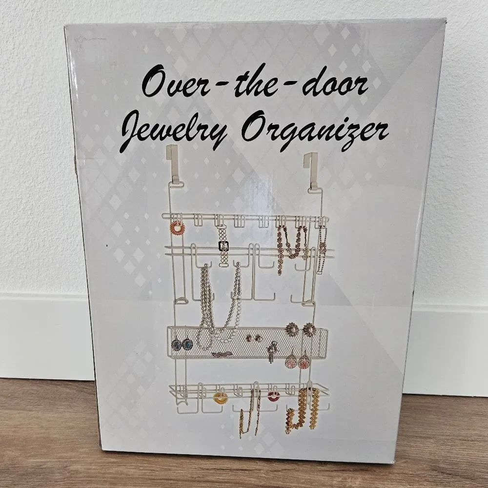 Over-the-Door Jewelry Organizer in White